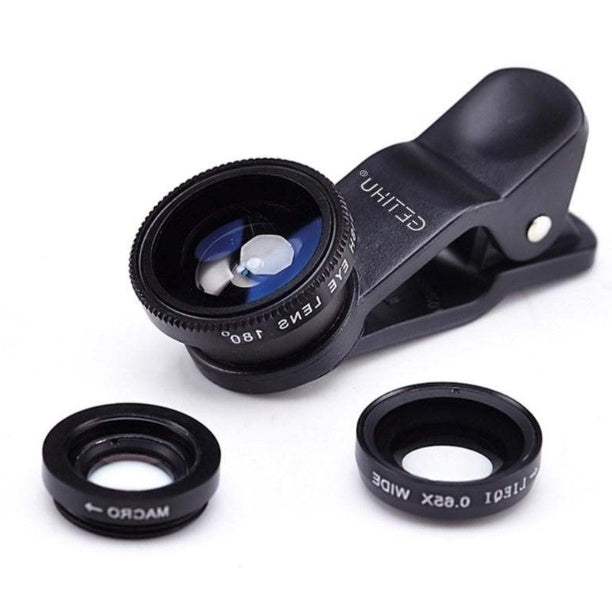 Universal Fisheye Lens 3 In 1 Clip On Mobile Phone Lens