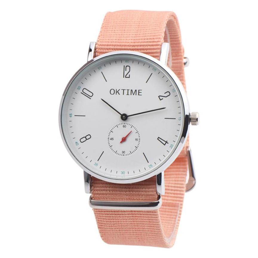 Quartz watch with nylon strap