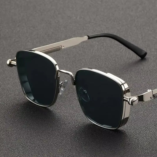 2025 Polarized Punk Metal Sunglasses Men Driving Anti-UV – Free Shipping W/ Case