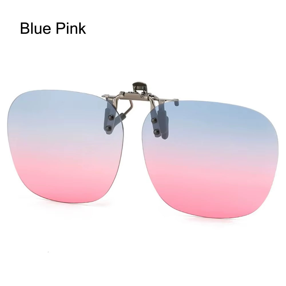 Metal Clip On Polarized Rimless UV400 Sunglasses Free Shipping Includes Case