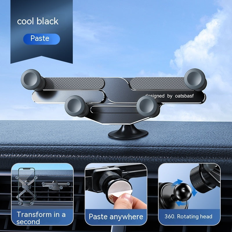 Invisible Alloy Onboard Car Holder Bracket Air Outlet
