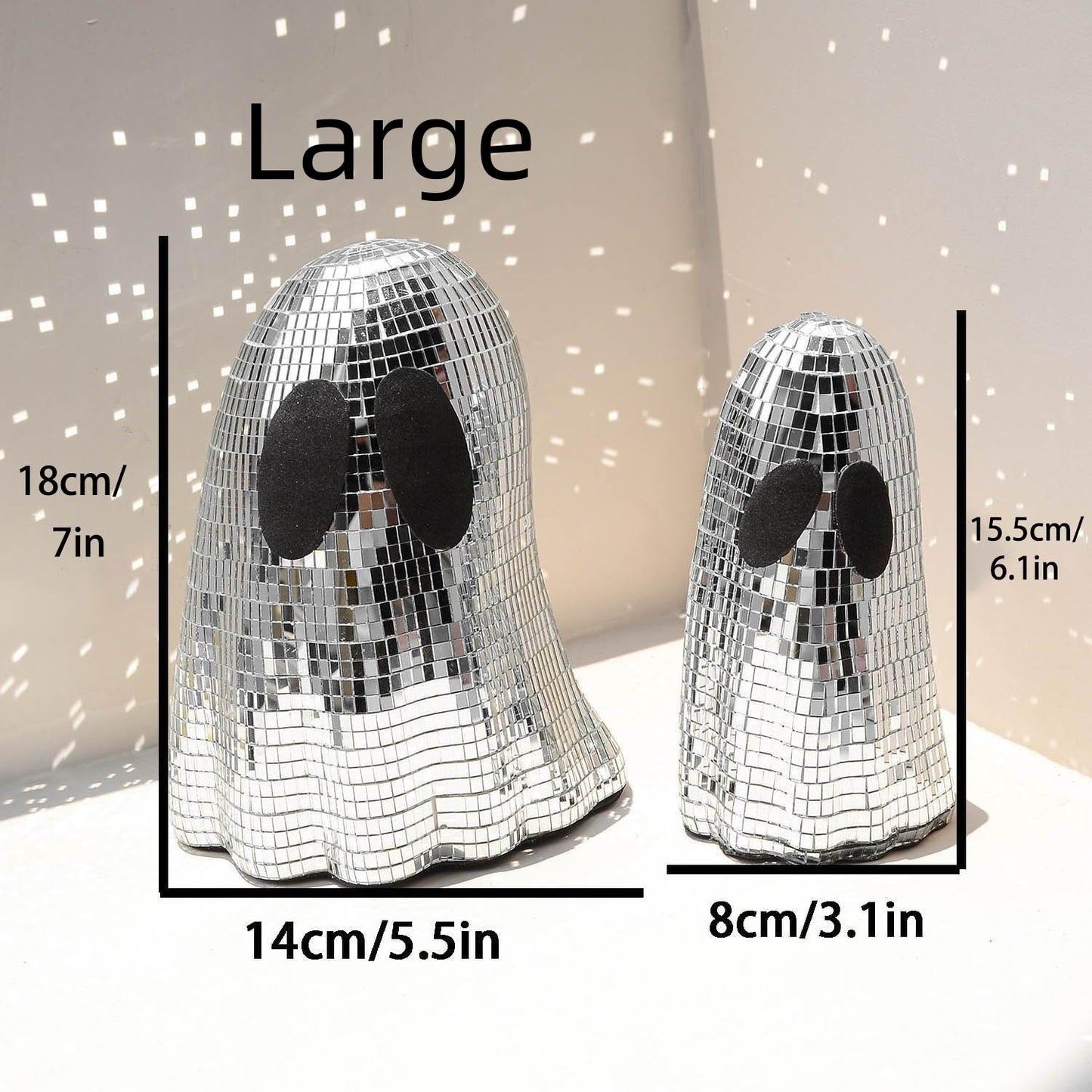 Halloween Cute Mosaic Mirror Patch Desktop Decoration Spooky Ornament