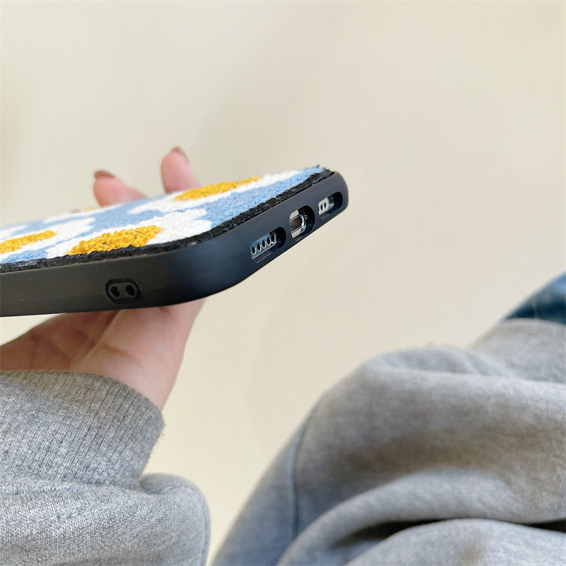 Sunflower Plush Phone Case For Apple iPhone Back Cover