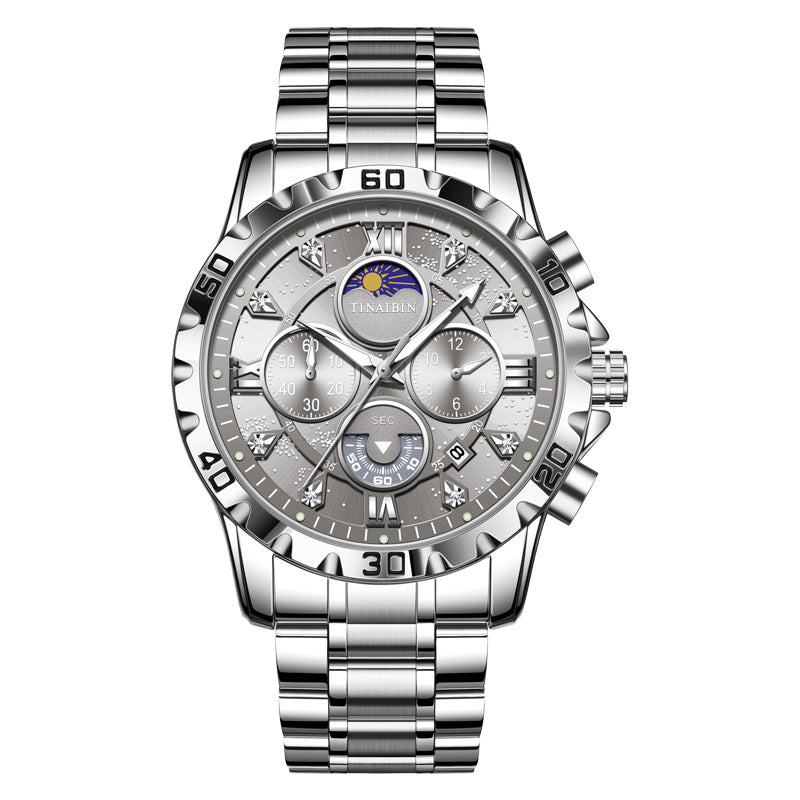 Men’s Sports Quartz Watch Stainless Steel 12mm Slim Case Multiple Colors