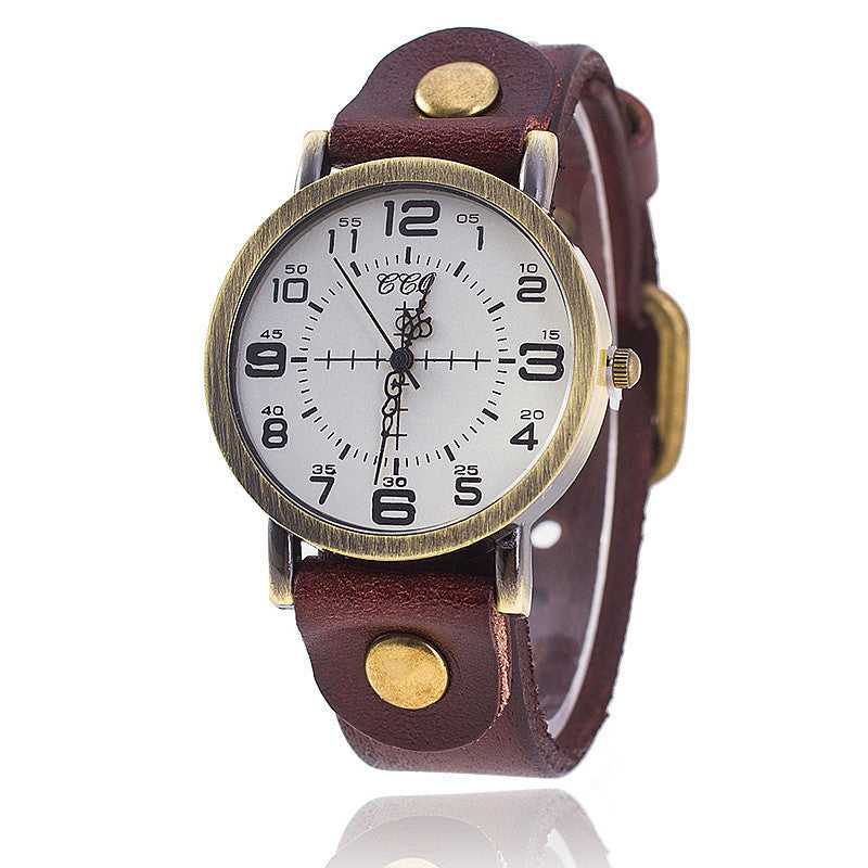 Belt Retro Neutral Watch European And American Digital Women's Casual