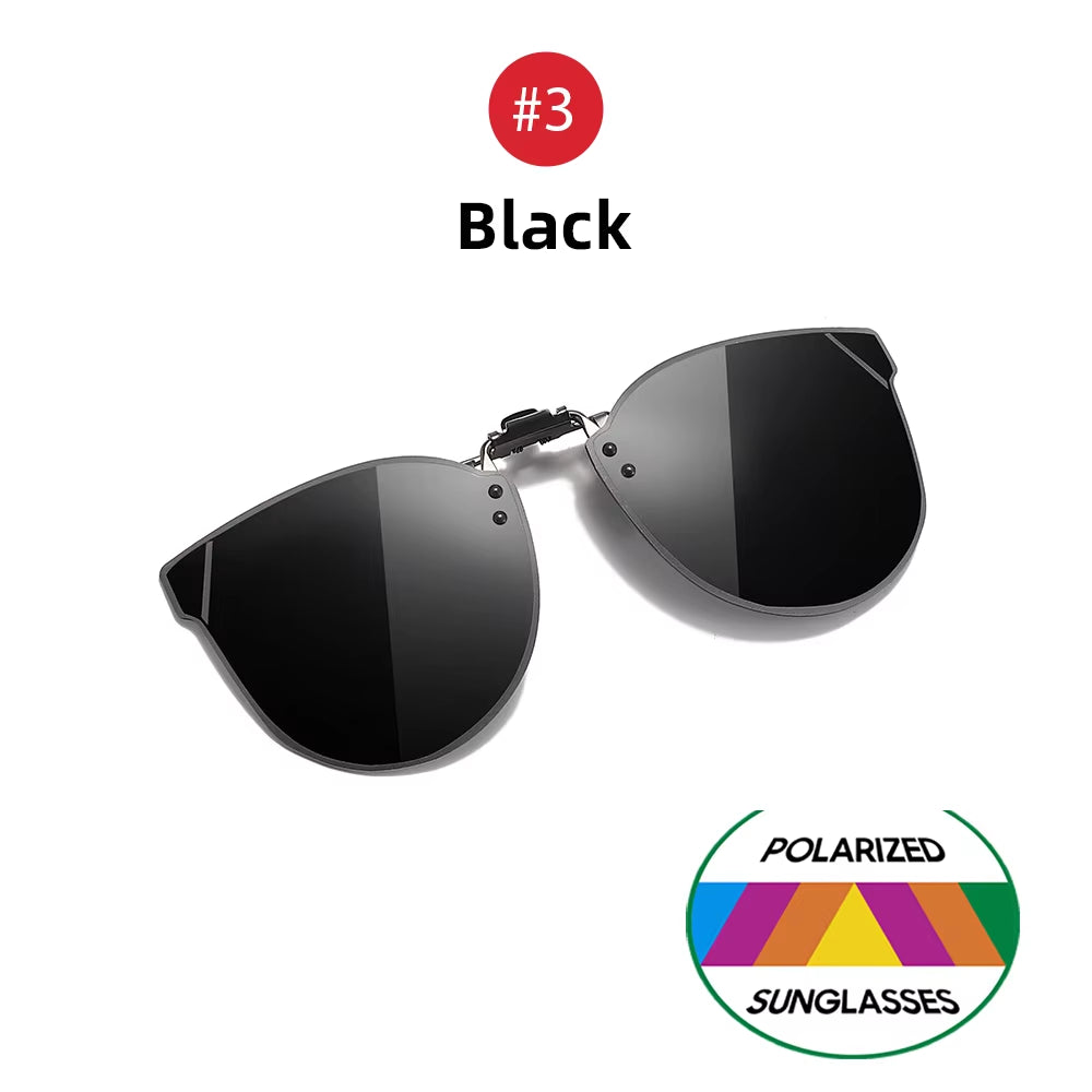 Oversized Cat Eye Clip-On Sunglasses Women Gradient Free Shipping Includes Case