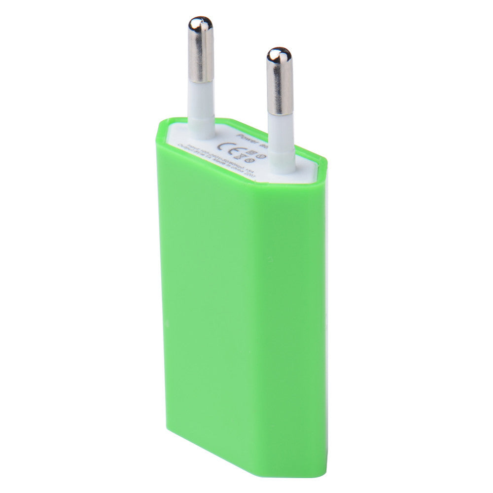 With Core European USB Charger Single Port Flat Plug 5V 1A