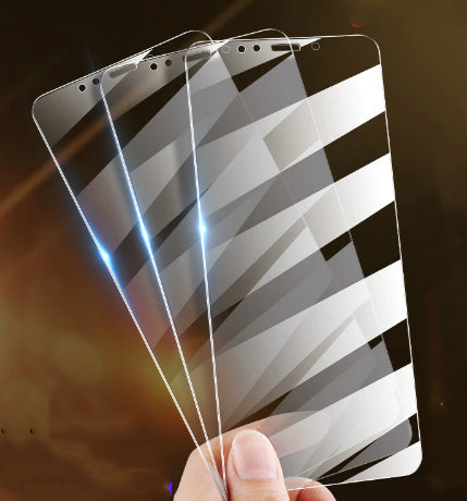 Half Screen White Tempered Glass Screen Protector Film for iPhone 6–16 Pro Max