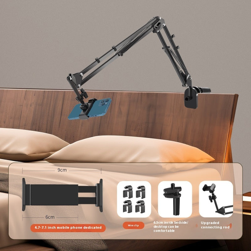 Folding Bedside Lazy Phone Holder With Universal Clips
