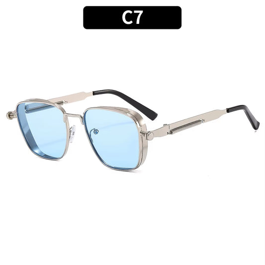2025 Polarized Punk Metal Sunglasses Men Driving Anti-UV – Free Shipping W/ Case