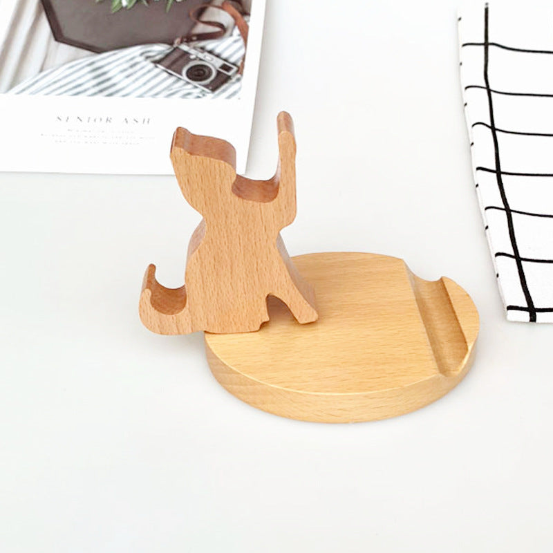 Beech Wood Lazy Phone Holder With Custom Lettering