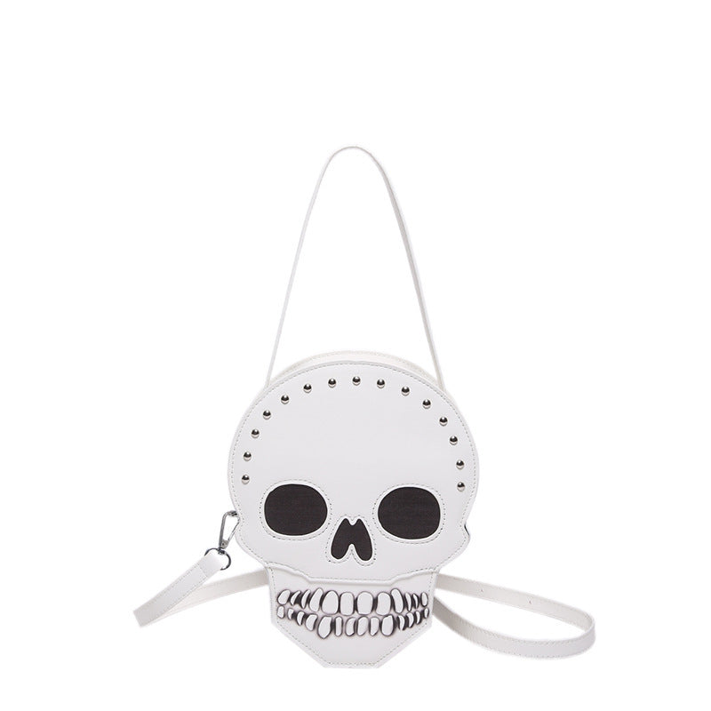Spooky Skull Shoulder Bag Cute Crossbody Purse for Women Everyday Casual Use