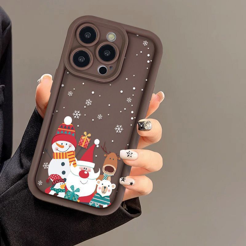 Cute Santa Claus Christmas Phone Case Frosted Shockproof