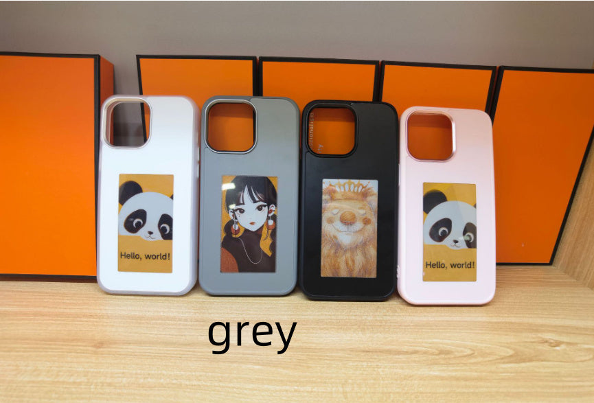 Smart E-Ink Display Phone Case 4-Color Projection Cover for iPhone 13 14 15 16