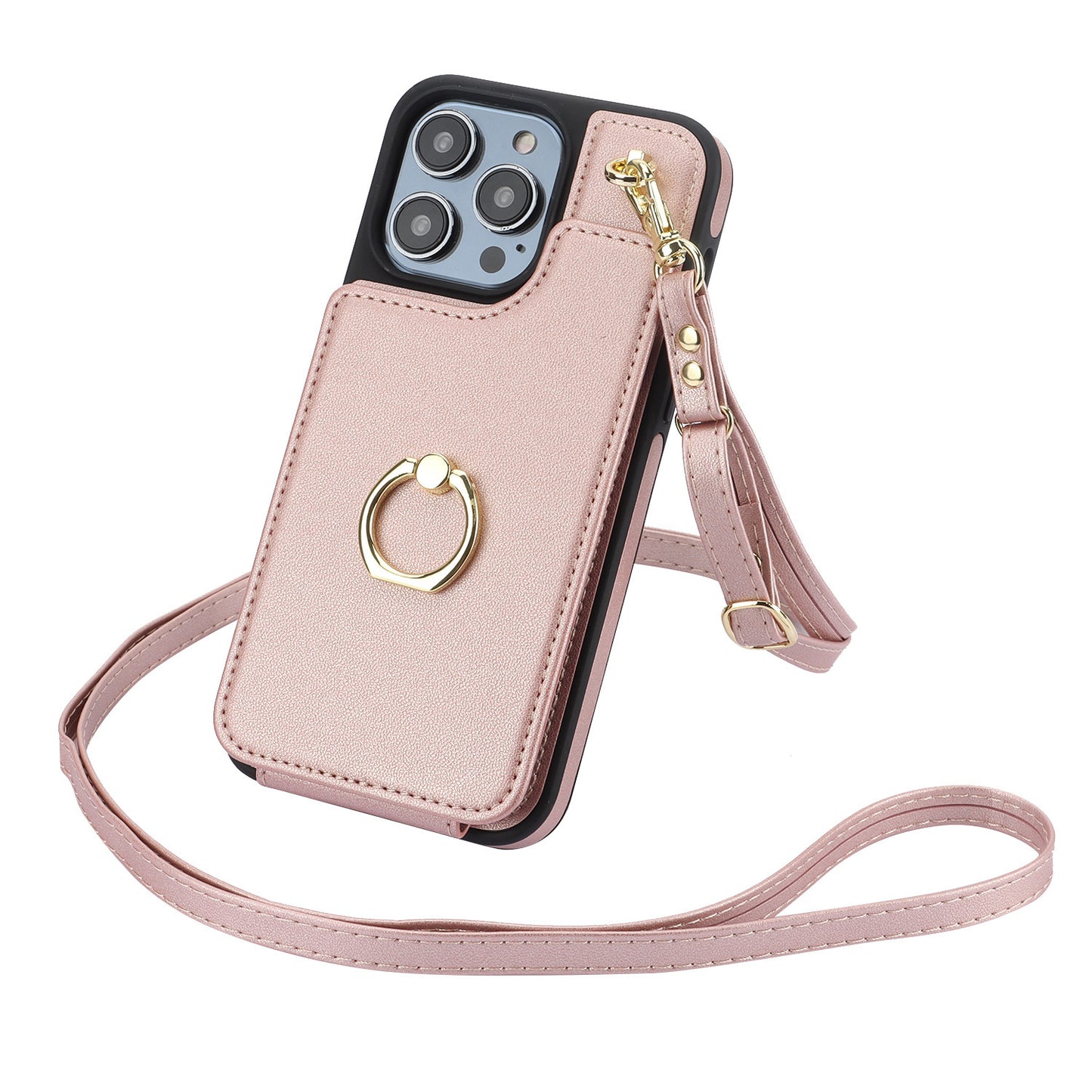 Crossbody Ring Phone Case Shockproof Organizer For Apple