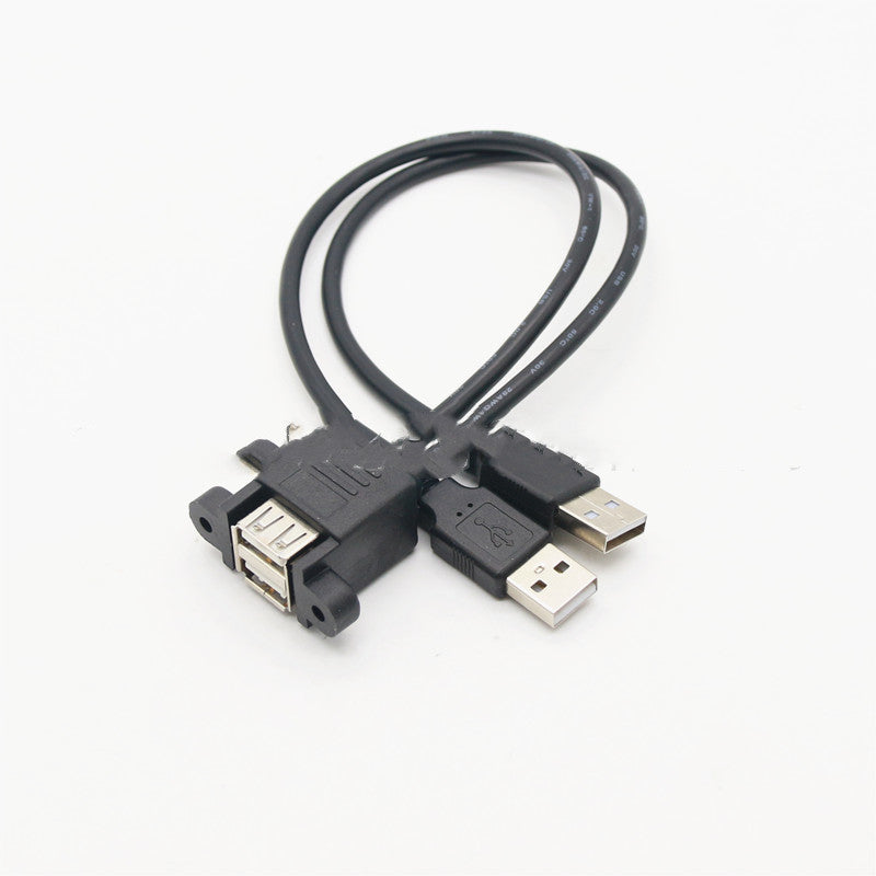 USB 2.0 Cable Dual Port USB Extension Cord Male to Female