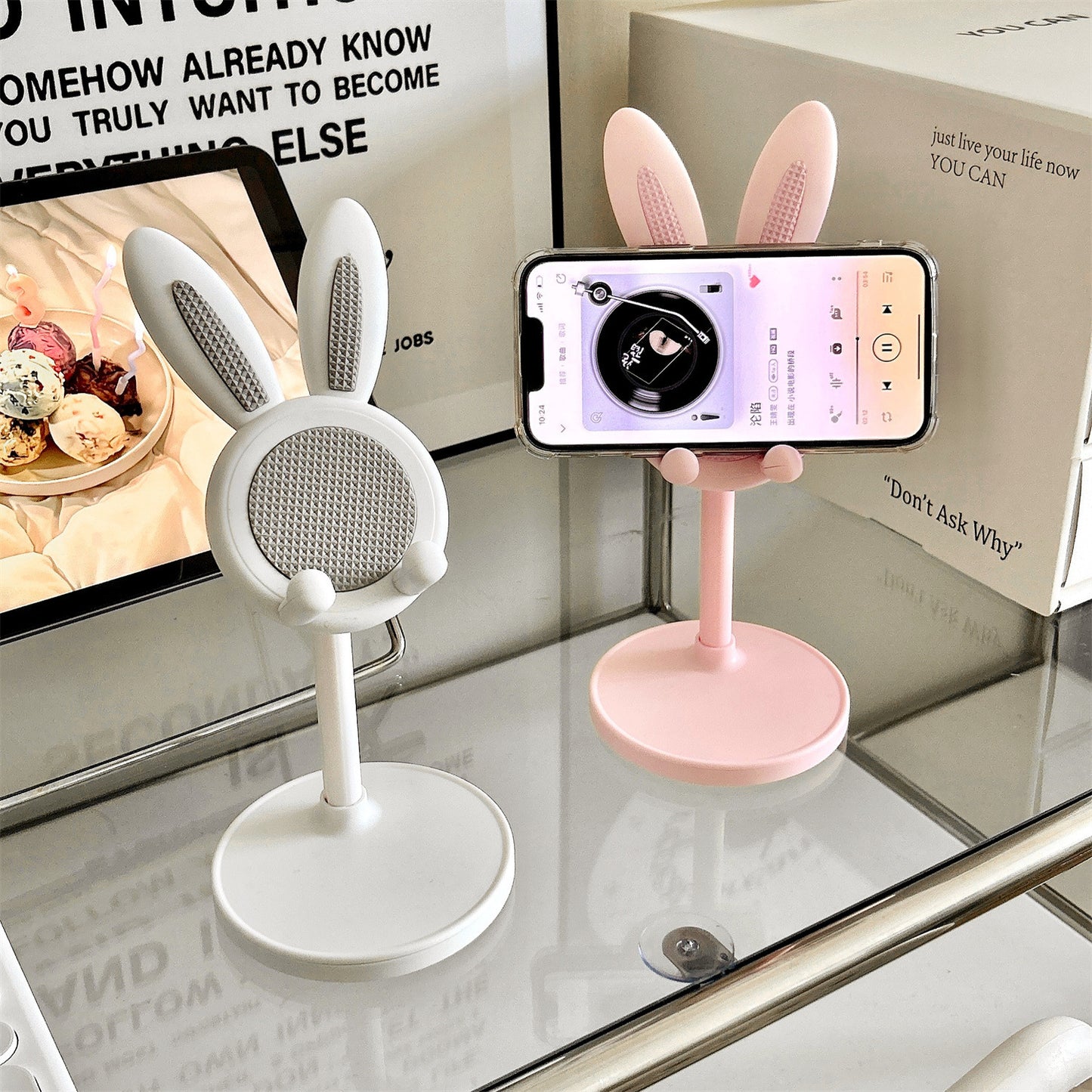 Rabbit Cartoon Phone Stand Desktop Adjustable Portable