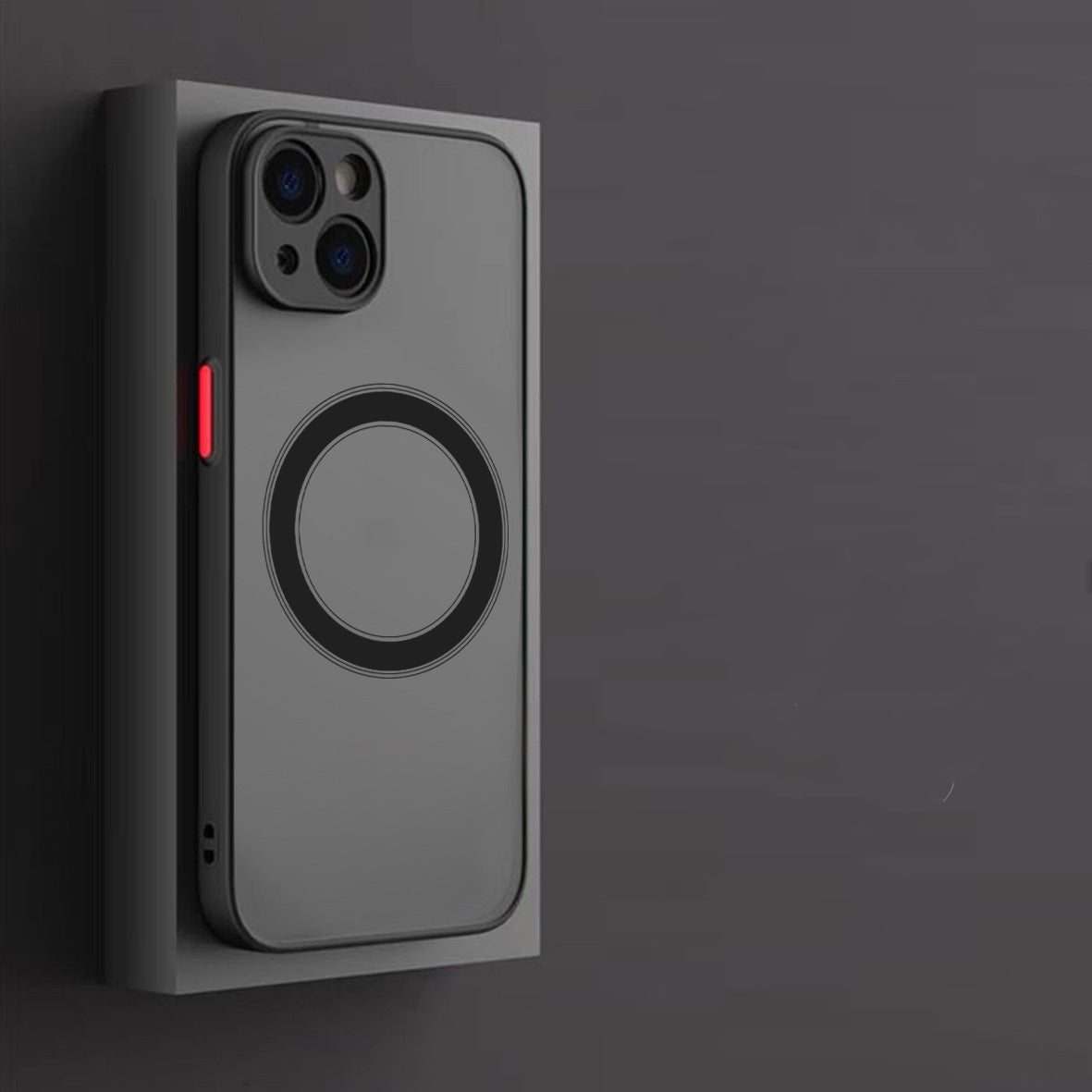 Magnetic IP13 Skin Feeling Case Black Transparent White