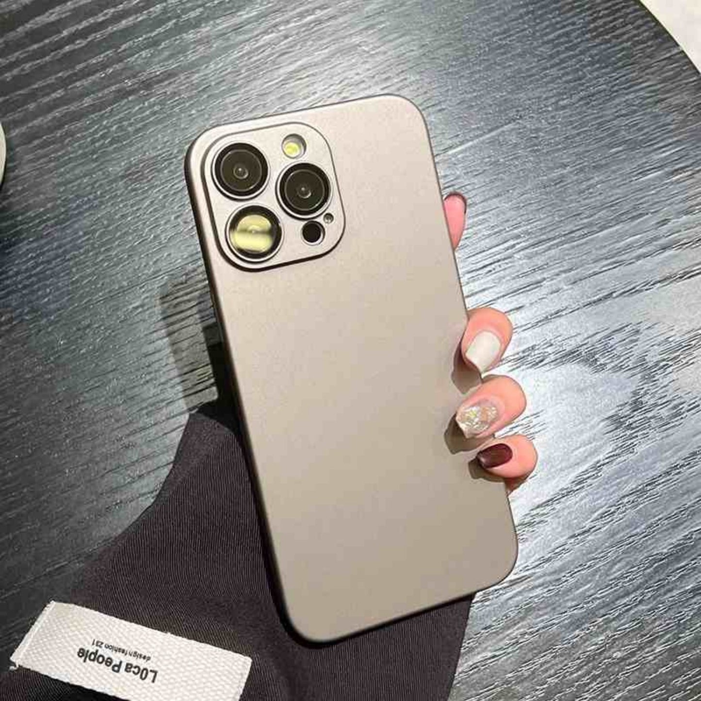 Simple Solid Color Frosted PC Phone Case Ultra Thin Anti Fall Cover for iPhone 14 16