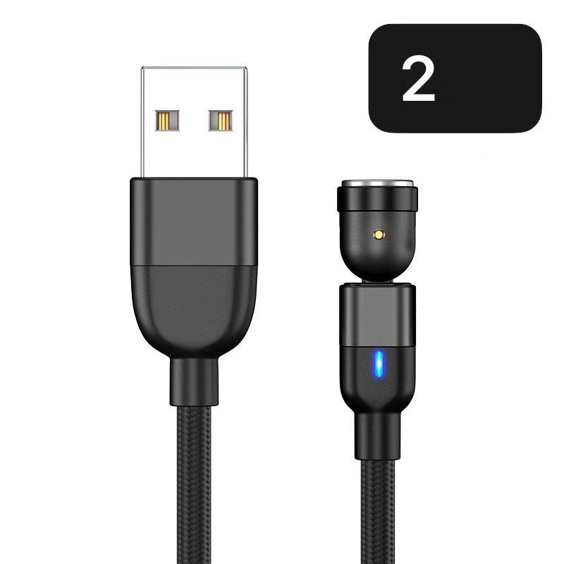 Magnetic Three In One Rotating Charging Cable Usb Type C