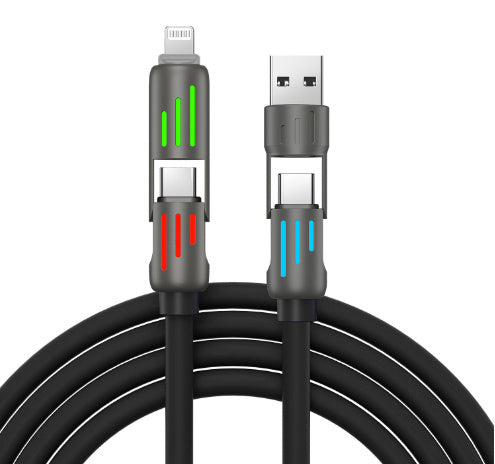 Breathing Light Four In One Fast Charge Cable USB C