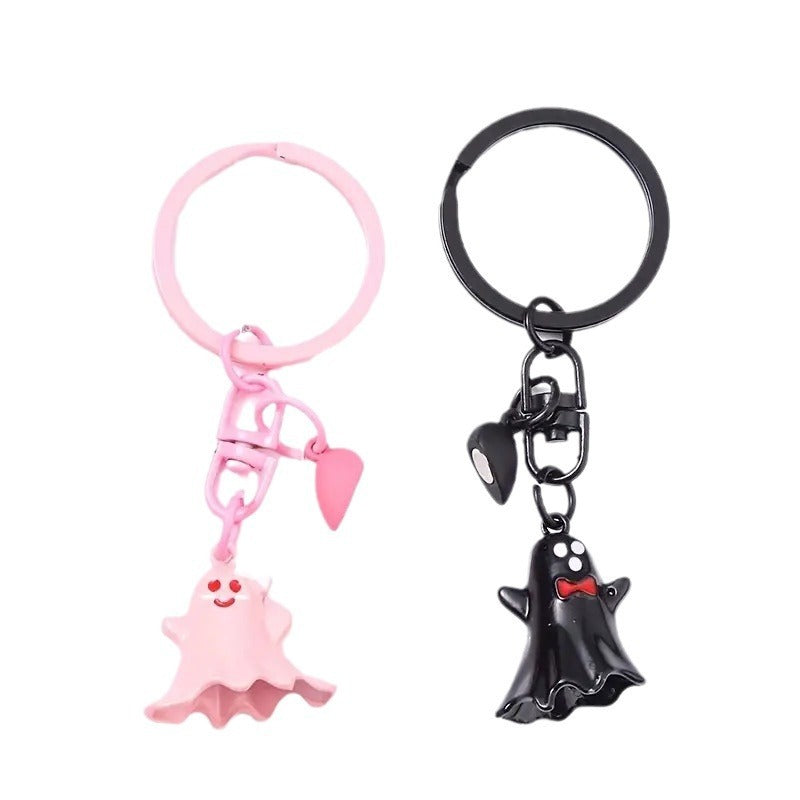 Halloween Ghost Keychain Cute Magnetic Pendant Bag Hanging Couple Ornament