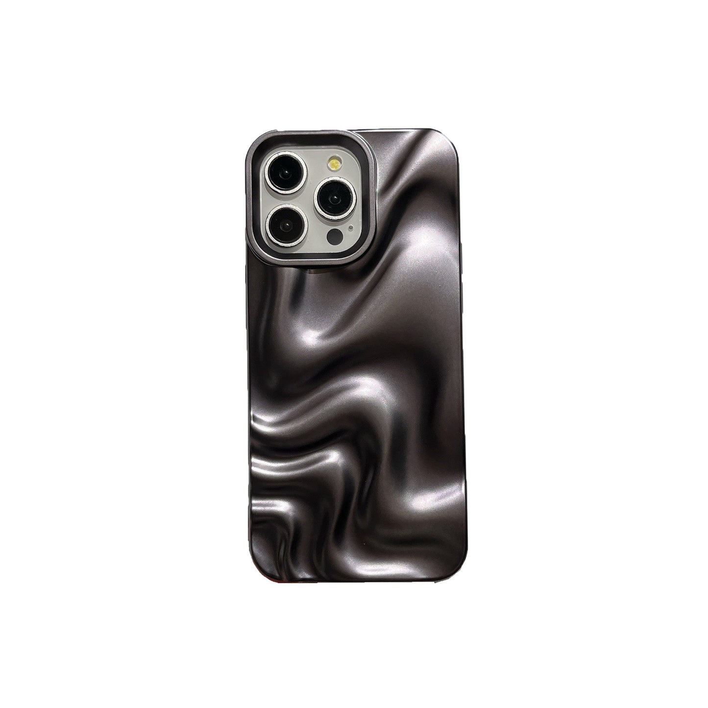 All Inclusive Matte Black Water Ripple TPU iPhone Case