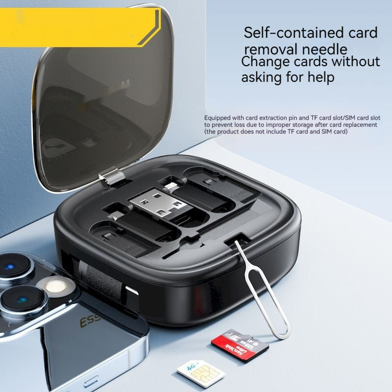 Data Cable Storage Box With 60W Fast Charging Interface