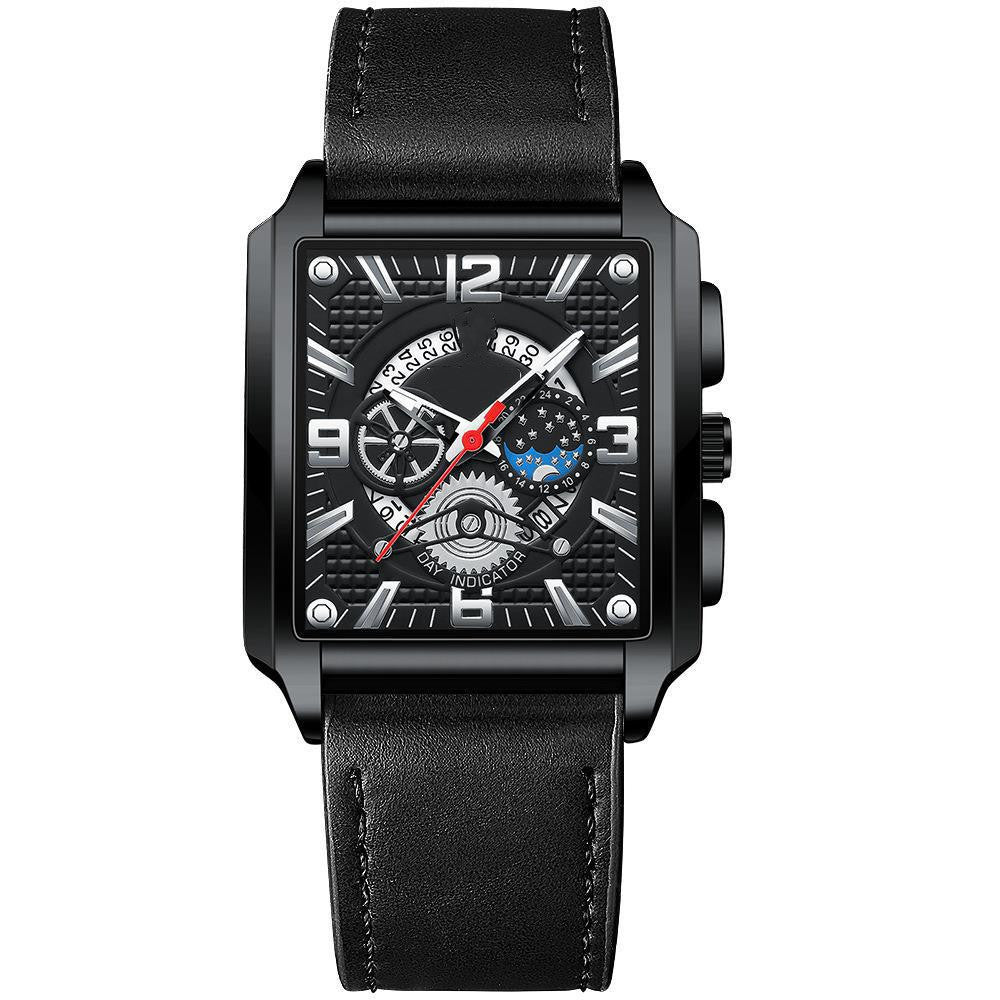 Vintage Men’s Luminous Calendar Quartz Watch – Style & Function in One