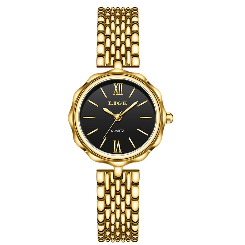 Luxury Top Brand Women'S Watches Elegant Fashion Gold Watch for Women Original Simple Quartz Waterproof Wristwatch Ladies