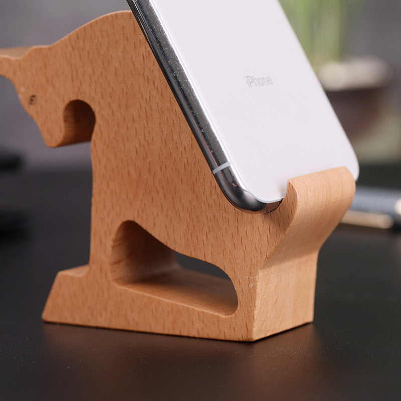 Beech Wood Lazy Phone Holder With Custom Lettering