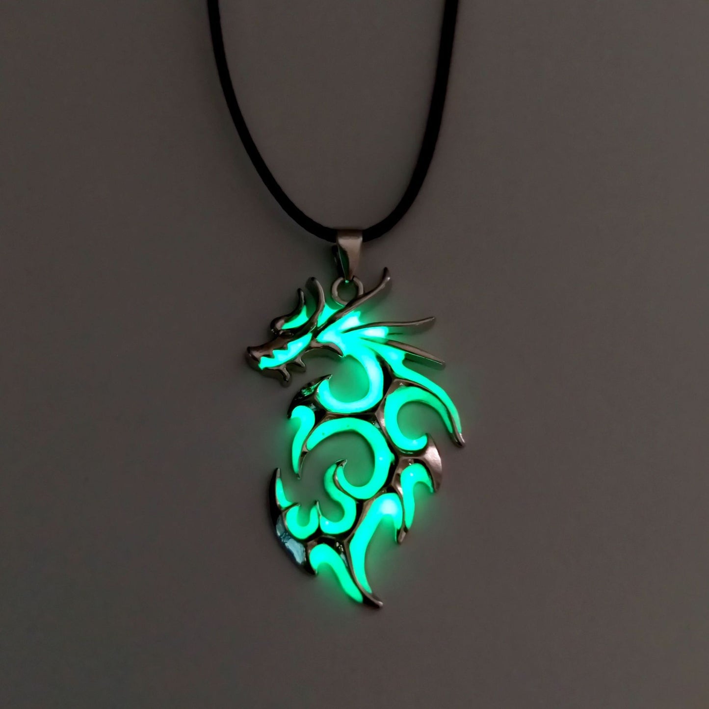 Men’s Luminous Flame Dragon Necklace Fashion Trendy Domineering Jewelry Gift