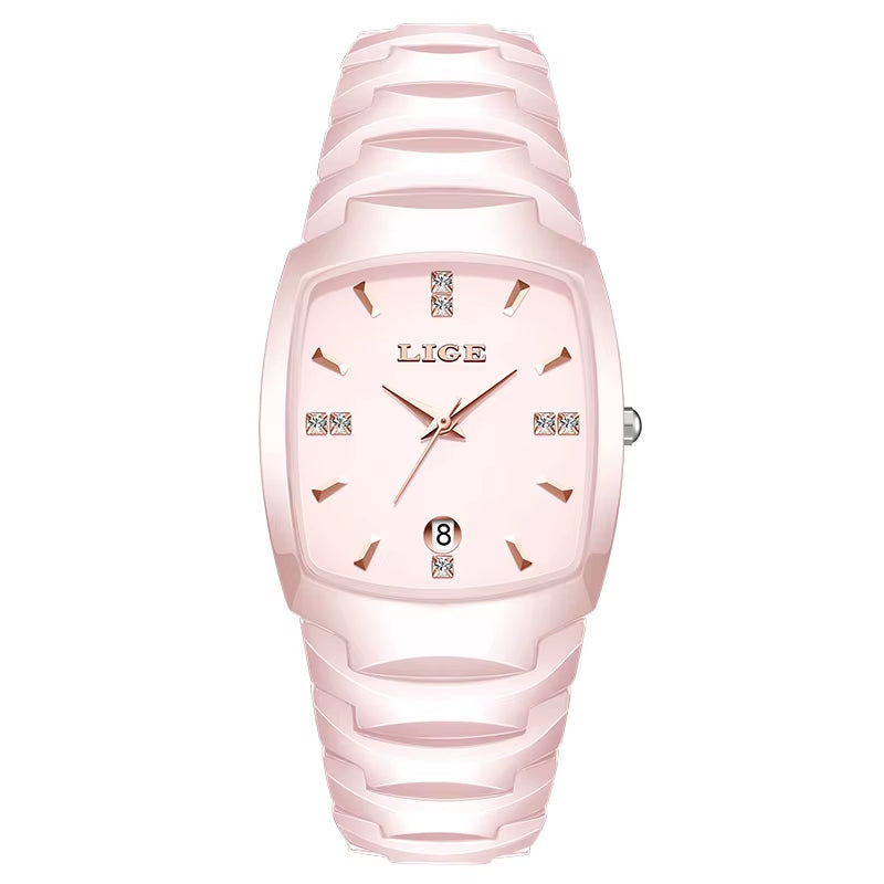 Ladies Waterproof Watch Pink Luxury Stainless Steel Women Watches Creative Fashion Original Elegant Quartz Wristwatch Gift