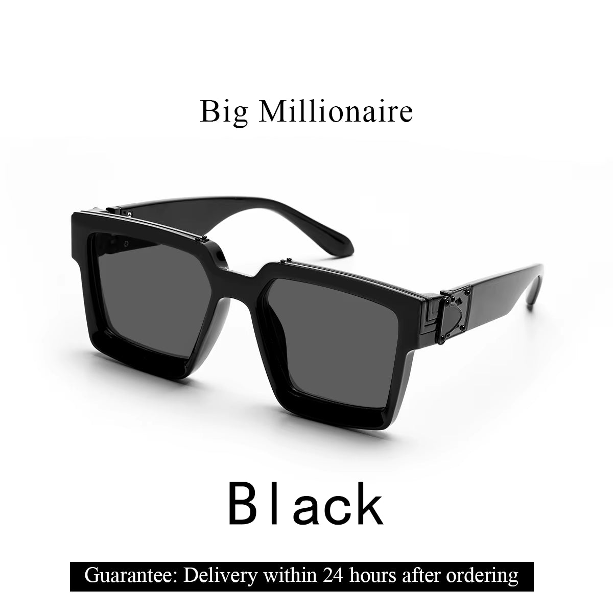 Retro Black Millionaire Shades Luxury Sunglasses 2025 for Men Designer Famous Brand Square Sun Glasses Man Women Sunglass