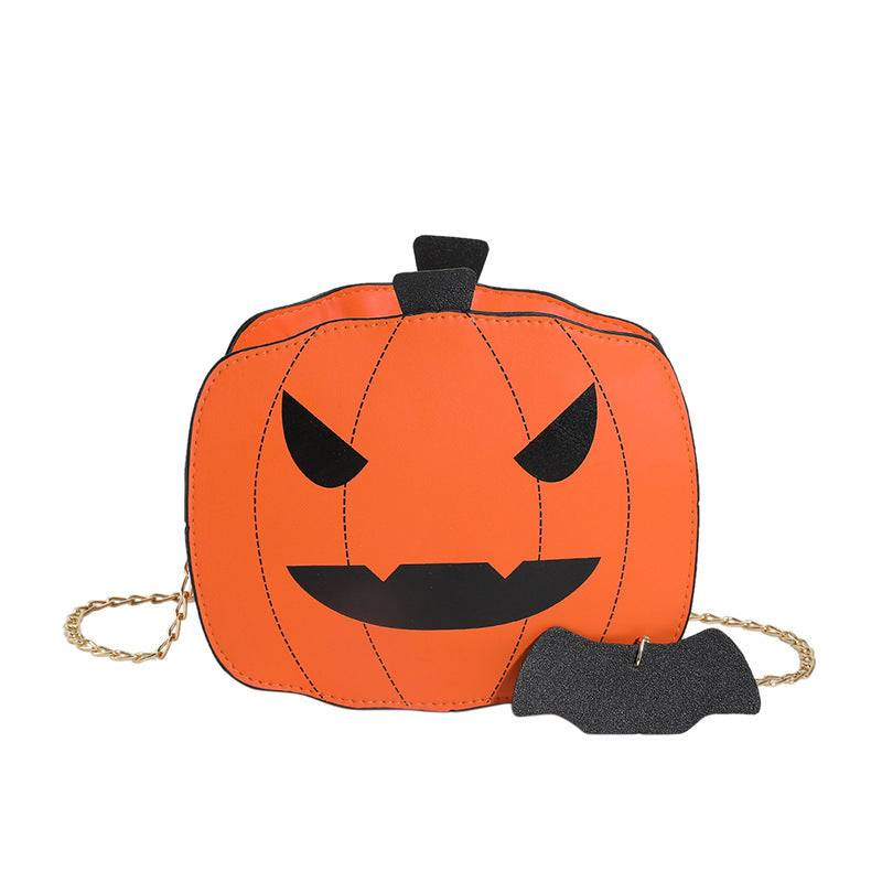 Women’s Halloween Pumpkin Shoulder Bag Cartoon Chain Crossbody Funny Creative Purse