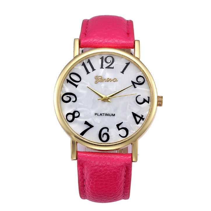 Marble Belt Watch Fashion Geneva Casual Watch Men Women