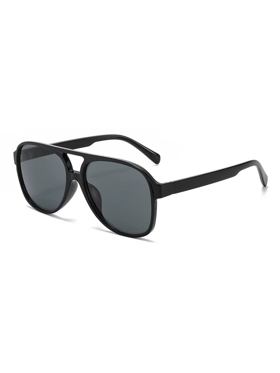 Classic Double-Bridge Retro Sunglasses – Multi-Color Options, Unisex, Suitable for All Scenarios