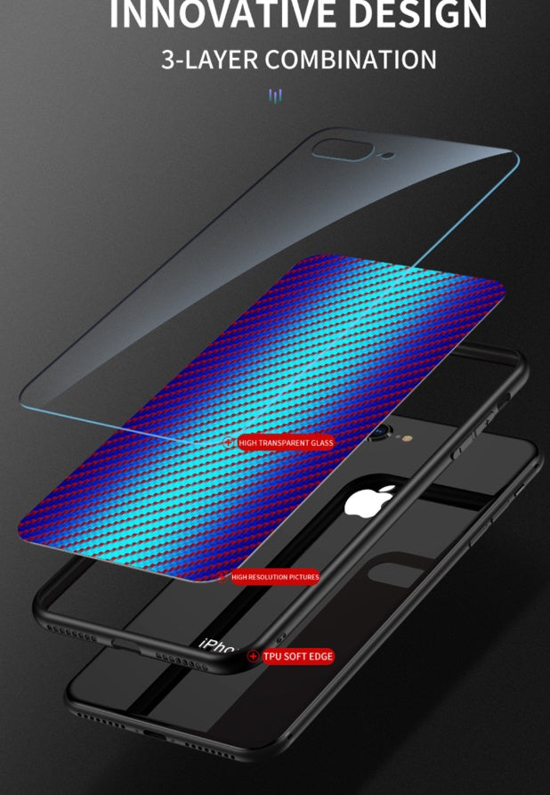 Graded Carbon Fiber Glass Toughened Phone Case For A51 A91