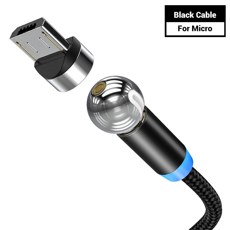 Spherical Magnetic Charging Cable With 360 Degree Rotation