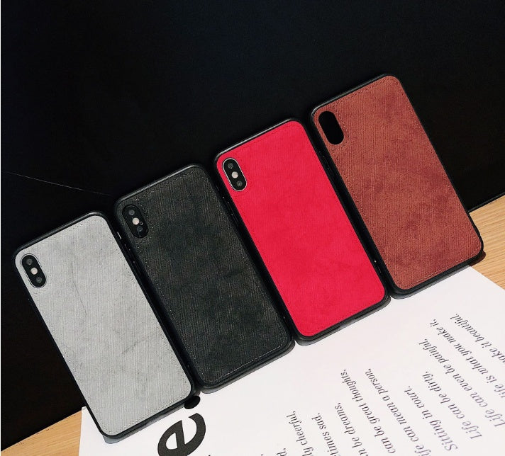 Magnetic Fabric Silicone Phone Case Velvet For iPhone