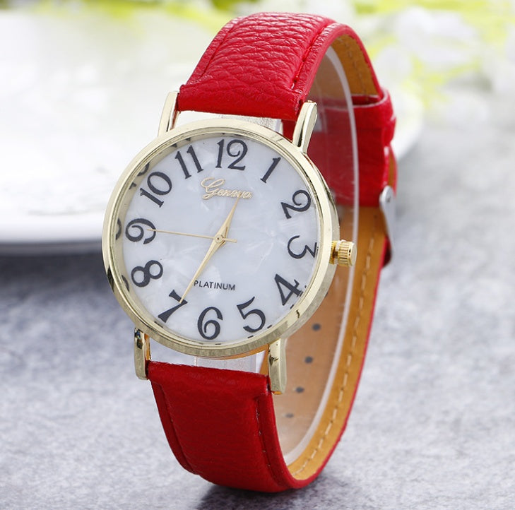 Marble Belt Watch Fashion Geneva Casual Watch Men Women