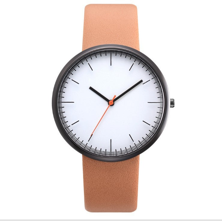 Gray PU Leather Quartz Watch for Women Casual Wrist Watch