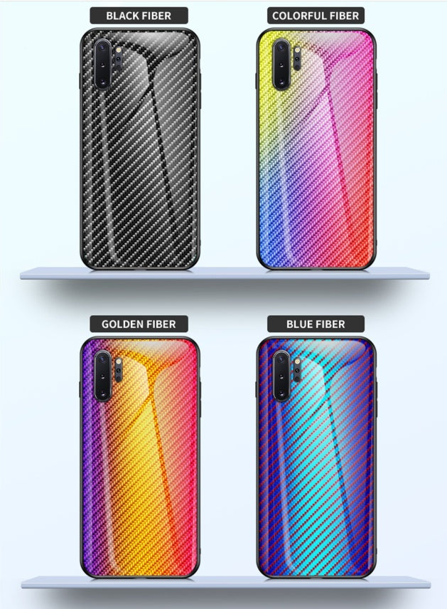 Graded Carbon Fiber Glass Toughened Phone Case For A51 A91