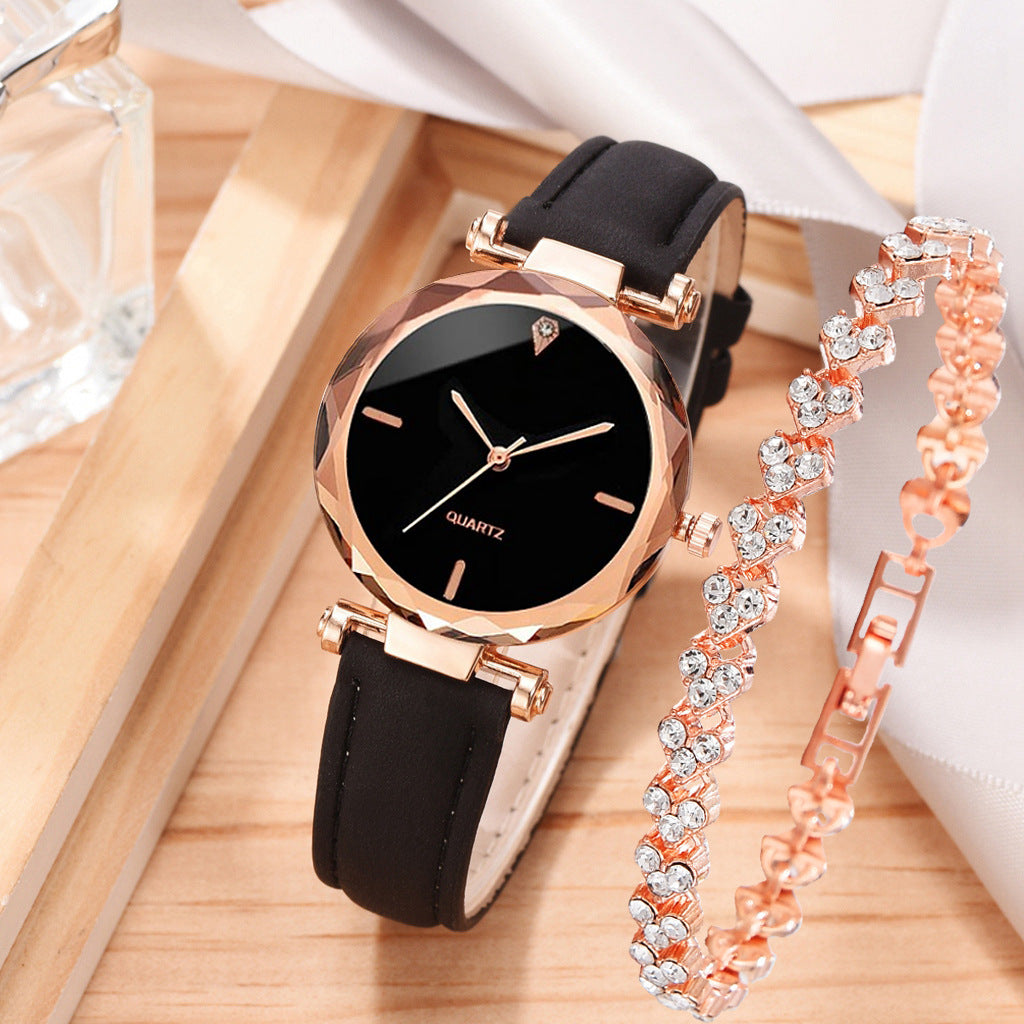 Casual Quartz Watch With Bracelet Set For Everyday Adults