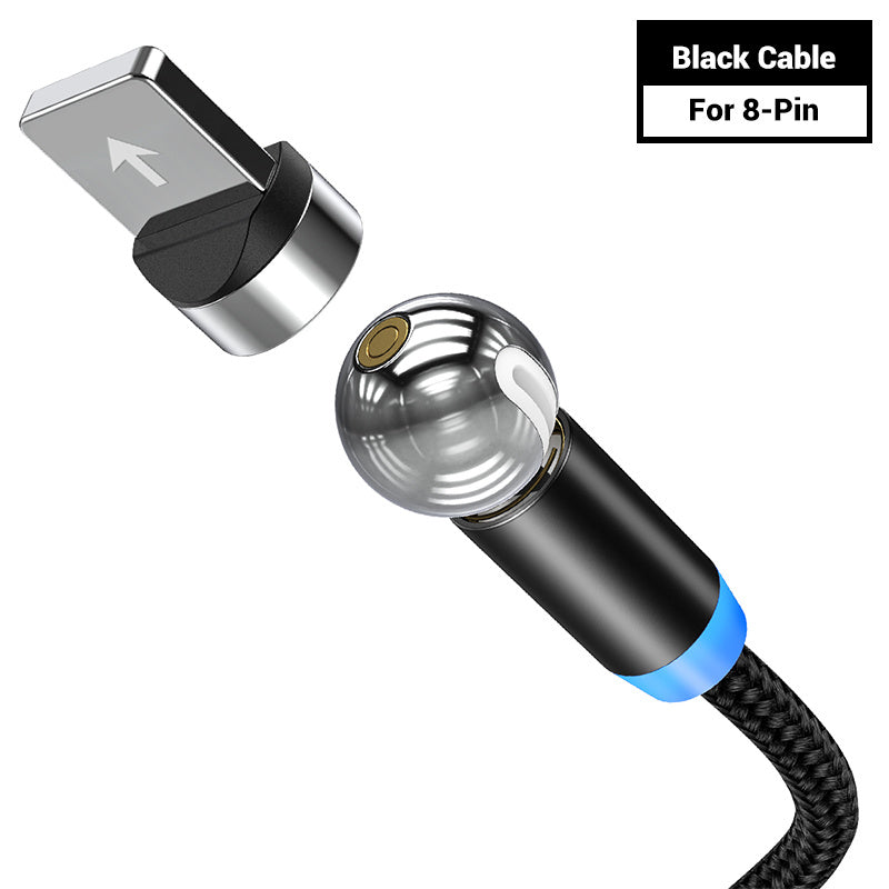 Spherical Magnetic Charging Cable With 360 Degree Rotation