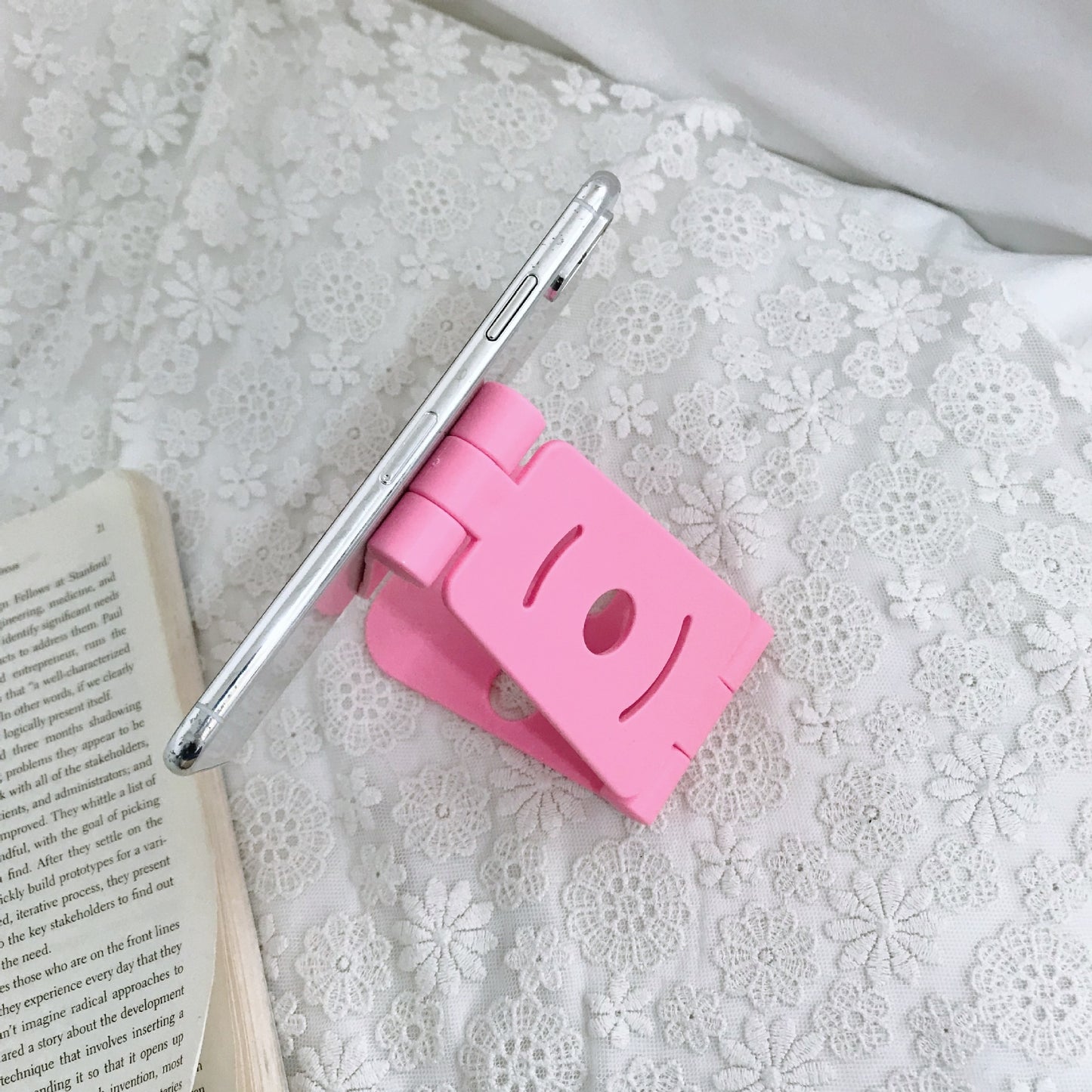 ABS Plastic Folding Mobile Phone Stand Portable Holder 80mm