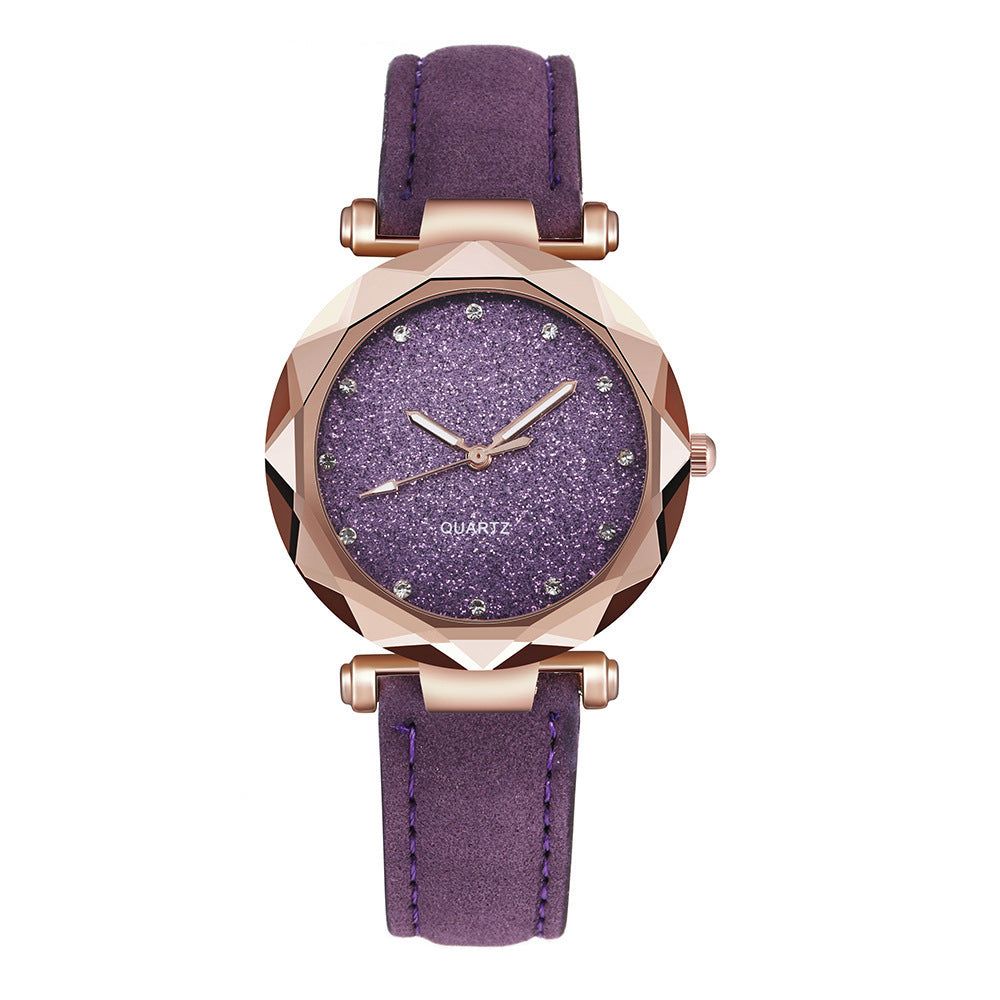 Starry Watch Slim 8mm Case For Women Colorful Dial Everyday