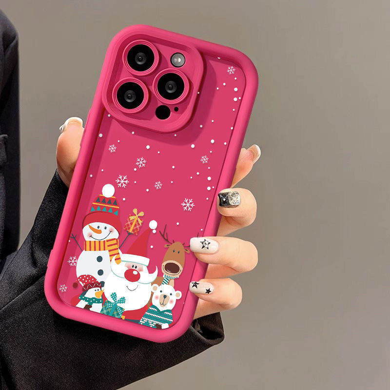 Cute Santa Claus Christmas Phone Case Frosted Shockproof