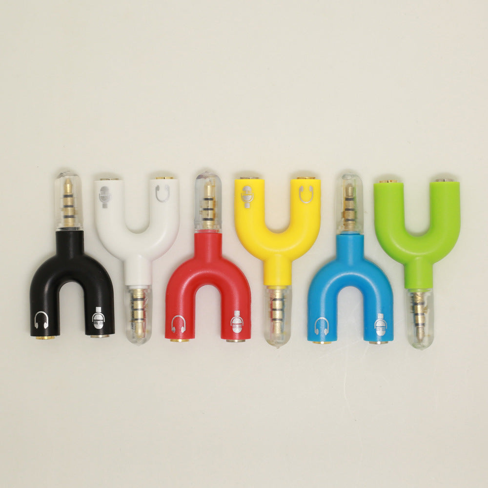 Color 3.5mm Earphone Splitter Adapter for Mobile Phones