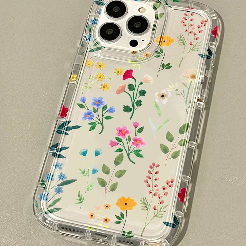 Floral Transparent Space Iphone Case With Shockproof